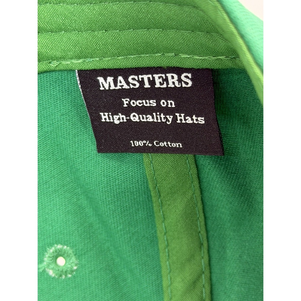 New Masters Golf Tournament Green Hat Embroidered Adjustable Size - Picture 2 of 10